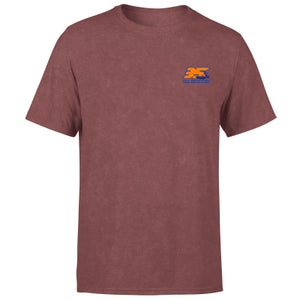Back To The Future 35 Hill Valley Front Men's T-Shirt - Burgundy Acid Wash