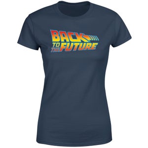 Back To The Future Classic Logo Women's T-Shirt - Navy