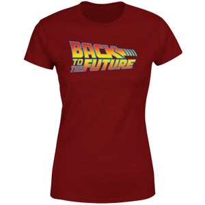 Back To The Future Classic Logo Women's T-Shirt - Burgundy