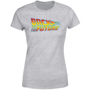 Back To The Future Classic Logo Women's T-Shirt - Grey