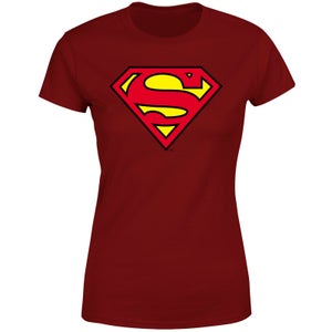 Official Superman Shield Women's T-Shirt - Burgundy