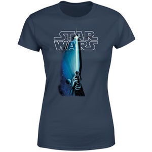 Star Wars Classic Lightsaber Women's T-Shirt - Navy