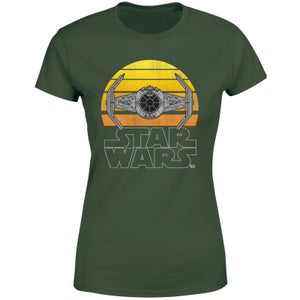 Star Wars Classic Sunset Tie Women's T-Shirt - Green