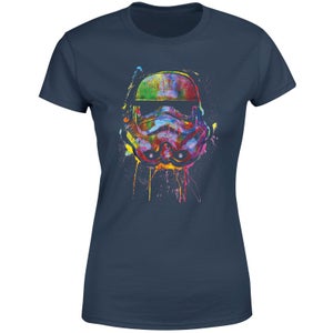 Camiseta para mujer Paint Splat Stormtrooper de Star Wars - Azul marino