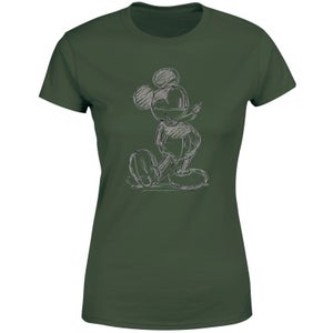 Disney Mickey Mouse Sketch Women's T-Shirt - Green