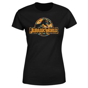 Jurassic Park Logo Tropical Women's T-Shirt - Black