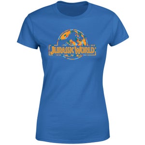 Jurassic Park Logo Tropical Women's T-Shirt - Blue