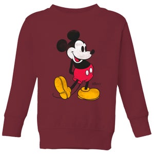 Disney Mickey Mouse Classic Kick Kids' Sweatshirt - Burgundy