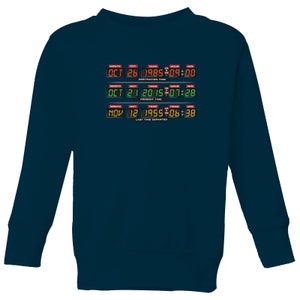 Back To The Future Destination Clock Kids' Sweatshirt - Navy