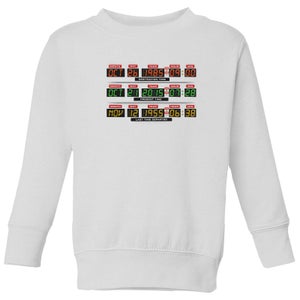 Back To The Future Destination Clock Kids' Sweatshirt - White