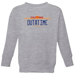 Back To The Future Outatime Plate Kids' Sweatshirt - Grey