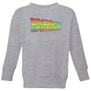 Back To The Future Classic Logo Kids' Sweatshirt - Grey