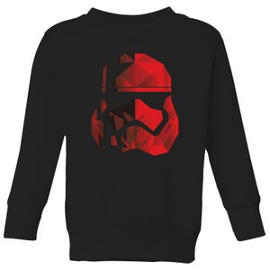 Jedi Cubist Trooper Helmet Black Kids' Sweatshirt - Black