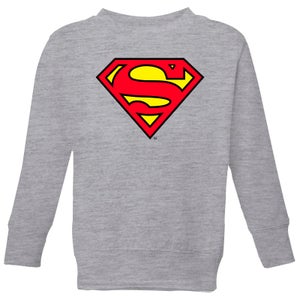 Official Superman Shield Kids' Sweatshirt - Grey