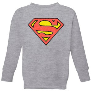 Official Superman Crackle Logo Kids' Sweatshirt - Grey