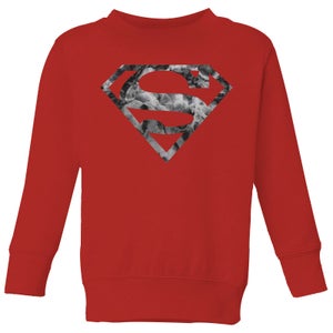 Marble Superman Logo Kids' Sweatshirt - Red