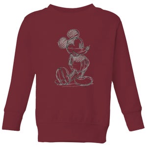 Disney Mickey Mouse Sketch Kids' Sweatshirt - Burgundy
