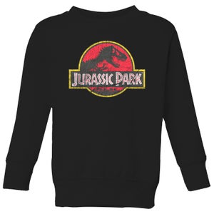 Sudadera para niños Logo Vintage de Jurassic Park - Negro