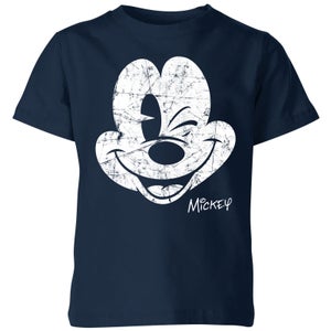 Camiseta Worn Face de Disney para niños - Azul marino