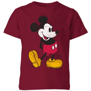 Disney Mickey Mouse Classic Kick Kids' T-Shirt - Burgundy
