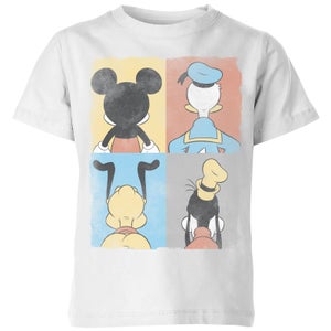 Disney Donald Duck Mickey Mouse Pluto Goofy Tiles Kids' T-Shirt - White