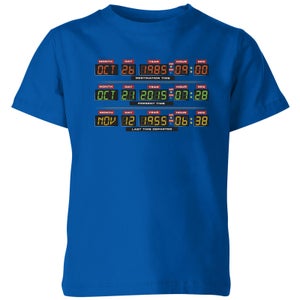 Back To The Future Destination Clock Kids' T-Shirt - Blue