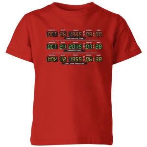 Back To The Future Destination Clock Kids' T-Shirt - Red