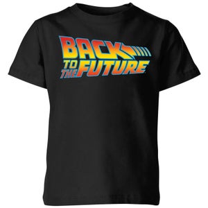 Back To The Future Classic Logo Kids' T-Shirt - Black