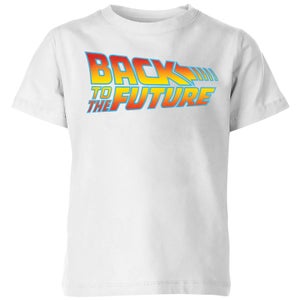 Back To The Future Classic Logo Kids' T-Shirt - White