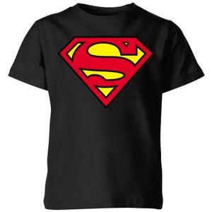 Official Superman Shield Kids' T-Shirt - Black