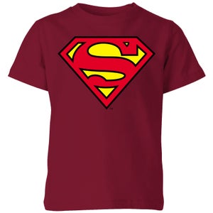 Official Superman Shield Kids' T-Shirt - Burgundy