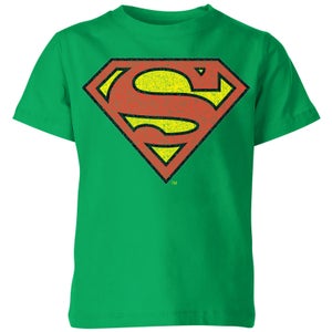 Official Superman Crackle Logo Kids' T-Shirt - Green