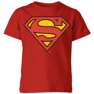 Official Superman Crackle Logo Kids' T-Shirt - Red