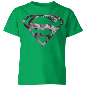 Marble Superman Logo Kids' T-Shirt - Green