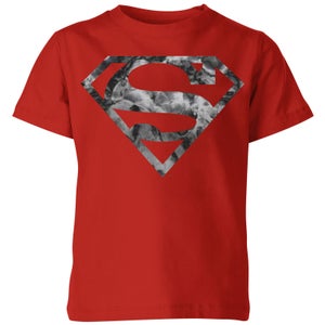 Marble Superman Logo Kids' T-Shirt - Red