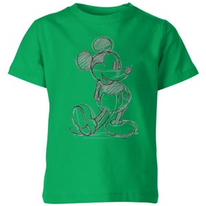 Disney Mickey Mouse Sketch Kids' T-Shirt - Green