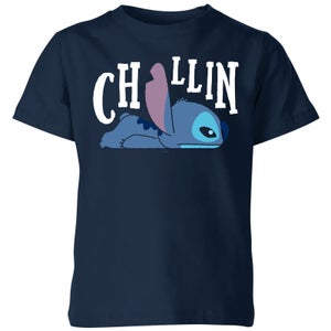 Disney Lilo And Stitch Chillin Kids' T-Shirt - Navy