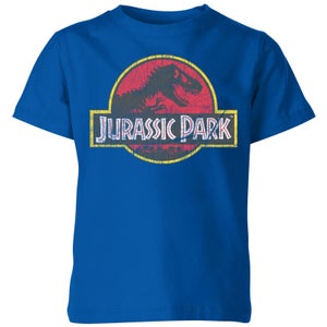 Jurassic Park Logo Vintage Kids' T-Shirt - Blue