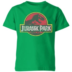 Camiseta vintage para niño Jurassic Park Logo - Verde