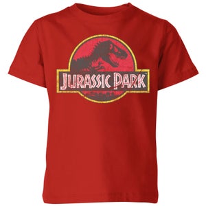 Jurassic Park Logo Vintage Kids' T-Shirt - Red