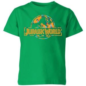 Jurassic Park Logo Tropical Kids' T-Shirt - Green