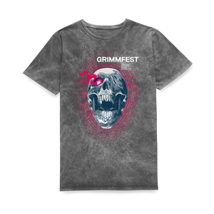 Grimmfest 2022 Skull Unisex T-Shirt - Black Acid Wash