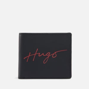 HUGO Handwritten Printed Leather Wallet
