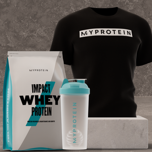 Whey Protein Starter Pack - Black T-Shirt