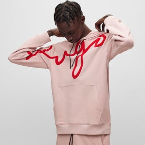HUGO Dokapi Logo-Flocked Cotton-Jersey Hoodie