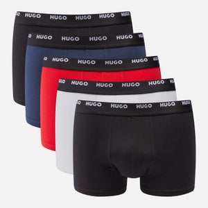 HUGO Bodywear Five-Pack Stretch-Cotton Jersey Boxer Trunks
