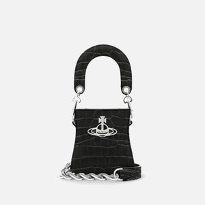 Vivienne Westwood Kelly Croc-Style Leather Small Handbag