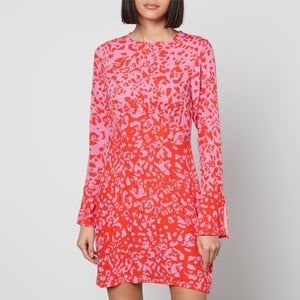 Never Fully Dressed Printed Satin Mini Dress