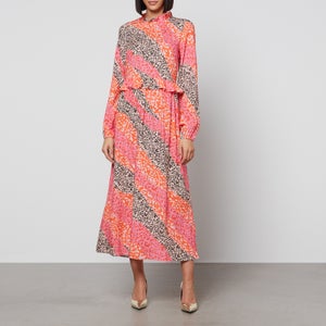 Never Fully Dressed Romi Leopard Print Crepe Dress