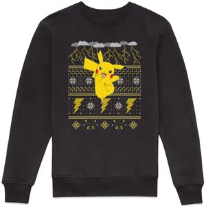 Pokemon Pikachu Christmas Christmas Jumper - Black
